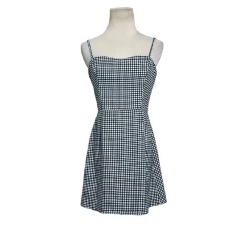 French Connection Black and White Checkered Dress